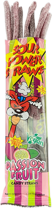 Sour Power Straws Passion Fruit 1.75oz Package