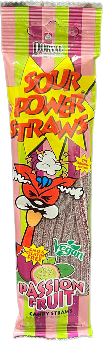 Sour Power Straws Passion Fruit 1.75oz Package