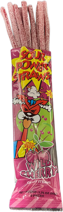 Sour Power Straws Wild Cherry 1.75oz Package