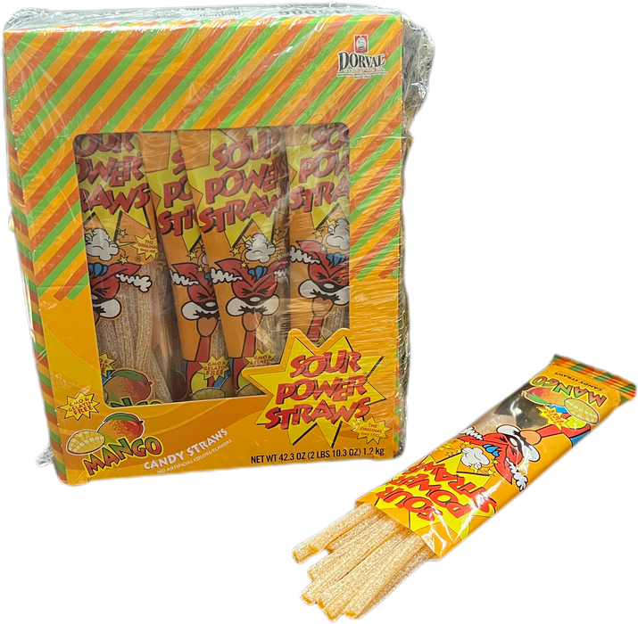 Sour Power Straws Mango 1.75oz Package