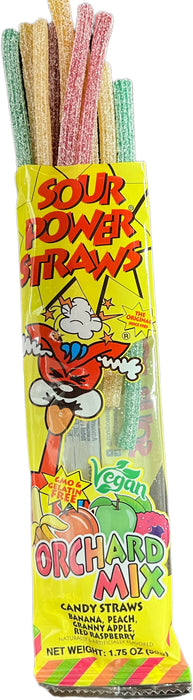 Sour Power Straws Orchard Mix 1.75oz Package