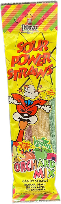 Sour Power Straws Orchard Mix 1.75oz Package