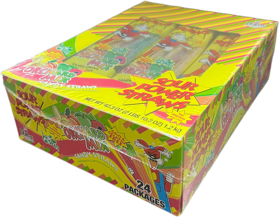 Sour Power Straws Orchard Mix 1.75oz Package