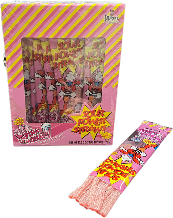 Sour Power Straws Pink Lemonade 1.75oz Package