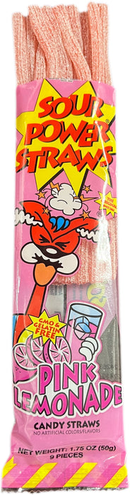 Sour Power Straws Pink Lemonade 1.75oz Package
