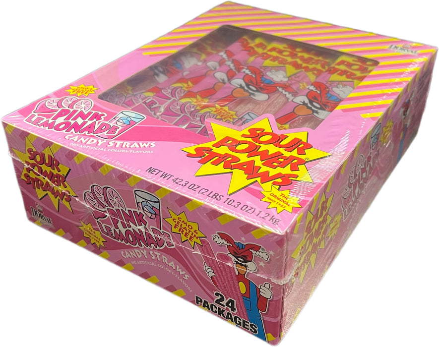 Sour Power Straws Pink Lemonade 1.75oz Package