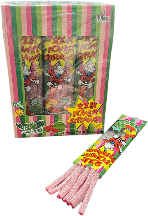 Sour Power Straws Watermelon 1.75oz Package