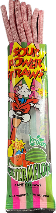 Sour Power Straws Watermelon 1.75oz Package
