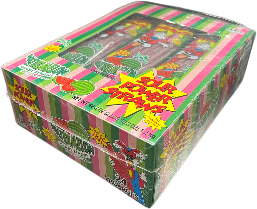 Sour Power Straws Watermelon 1.75oz Package