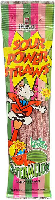 Sour Power Straws Watermelon 1.75oz Package