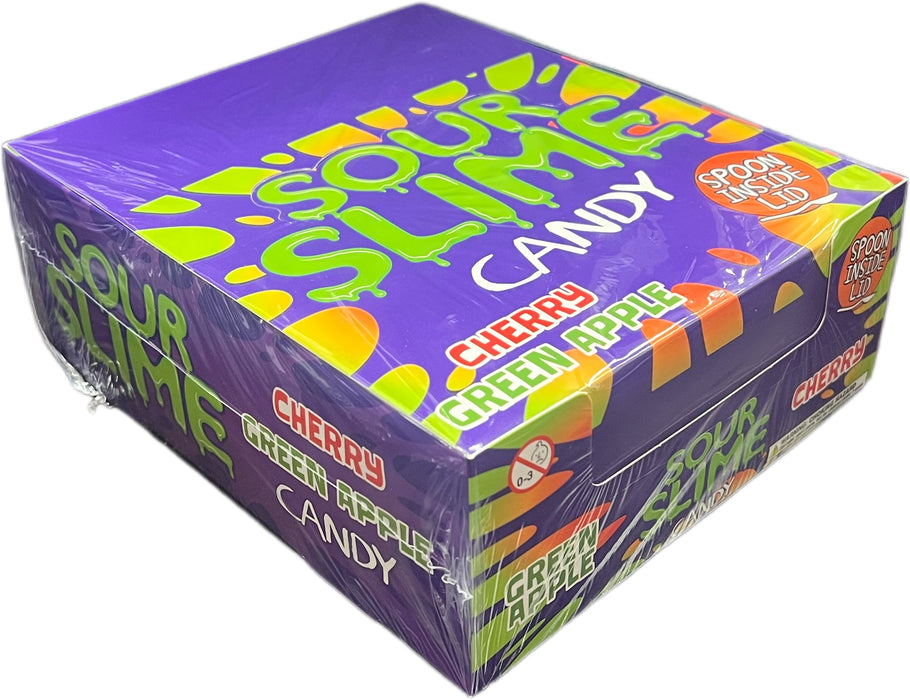 Sour Slime Candy 3.5oz Green Apple, Cherry