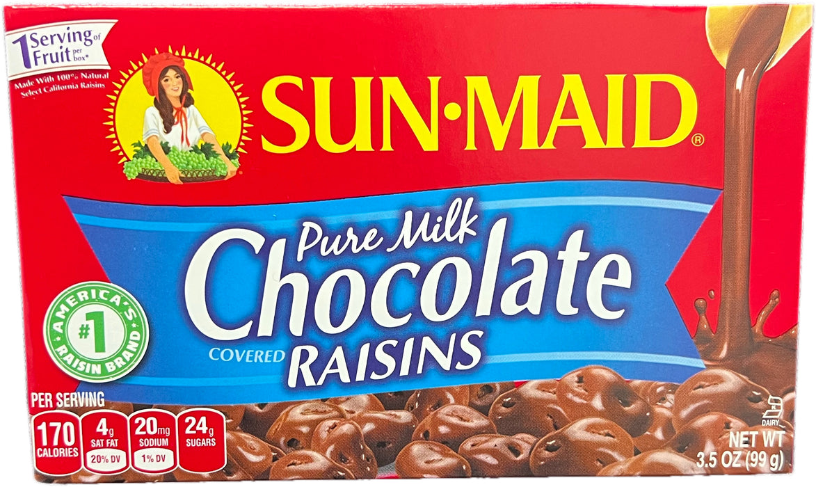 Sunmaid Milk Chocolate Raisins Theater Box 3.5oz