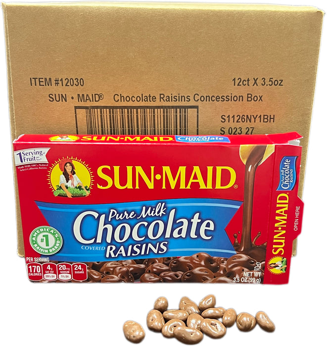 Sunmaid Milk Chocolate Raisins Theater Box 3.5oz