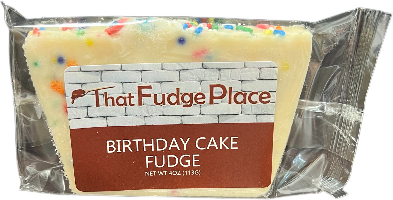 That Fudge Place Fudge 4oz Slice Birthday Cake