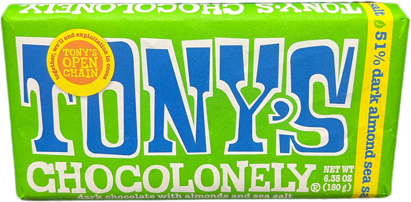 Tony's 6.65oz 51% Dark Almond Sea Salt Chocolate Bar
