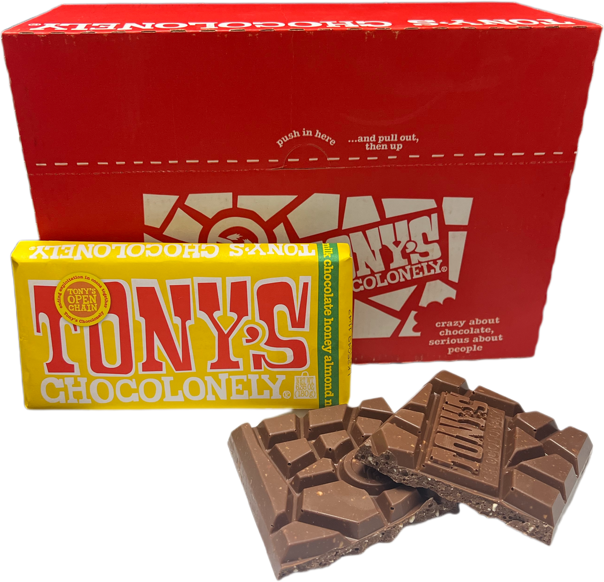 【TONY】 Tony's 6.65oz Milk Honey Almond Nougat Chocolate Bar — b.a.