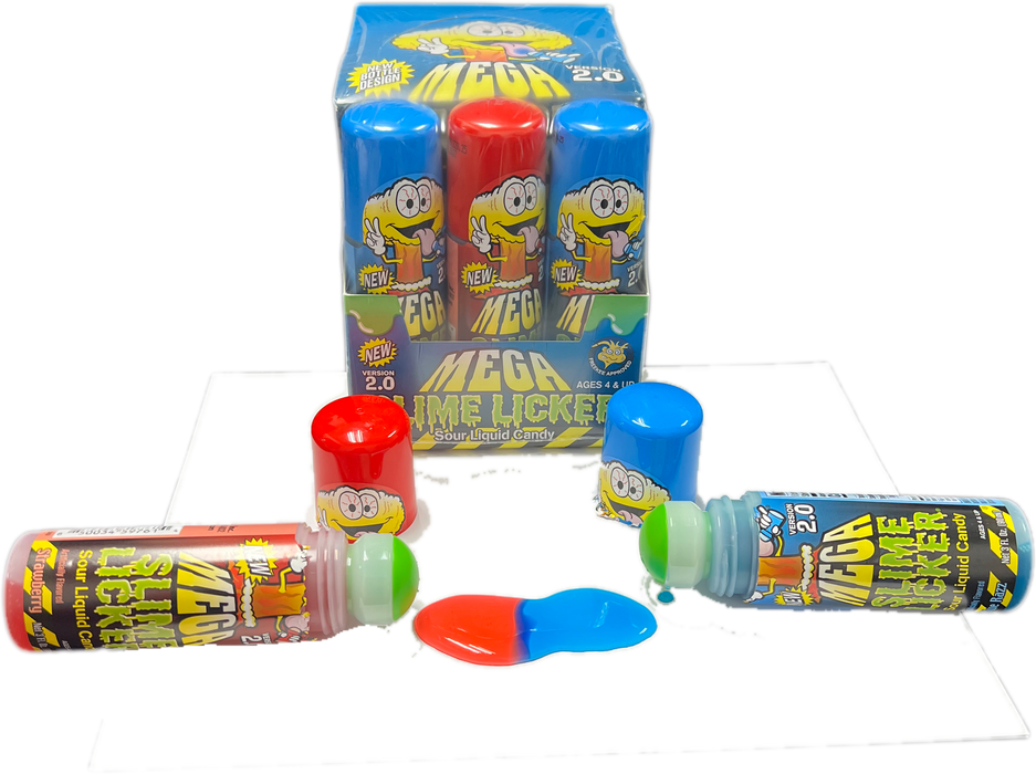 Toxic Waste 3oz Bottle Mega Slime Licker 2.0 Blue Razz or Strawberry
