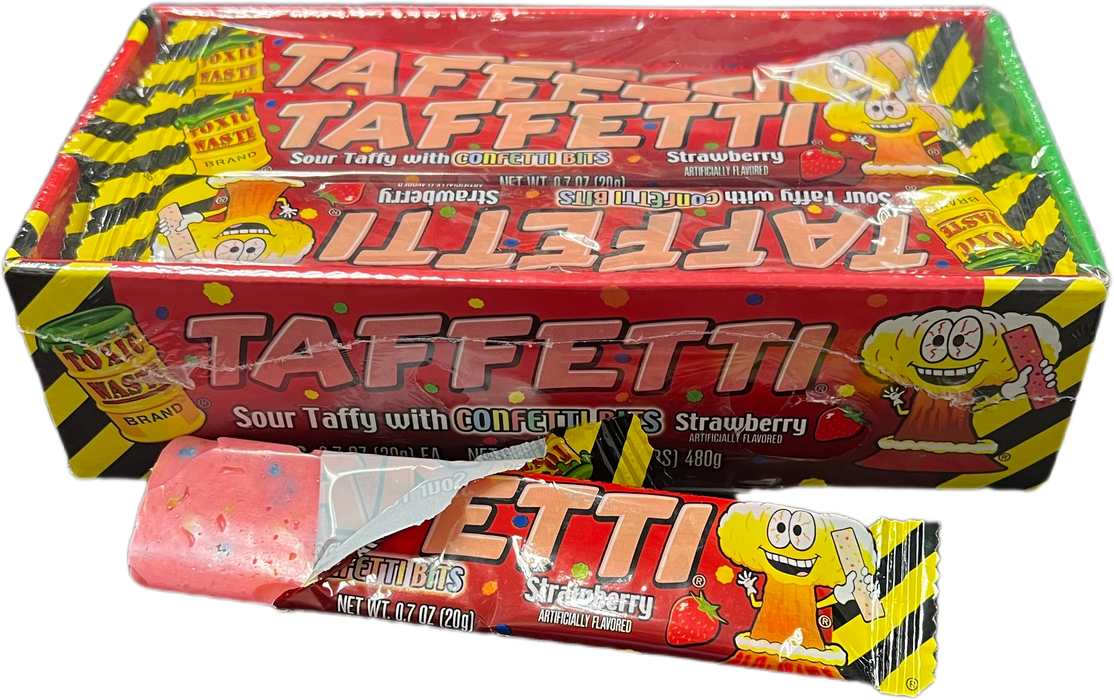 Toxic Waste Taffetti .7oz Bar Strawberry