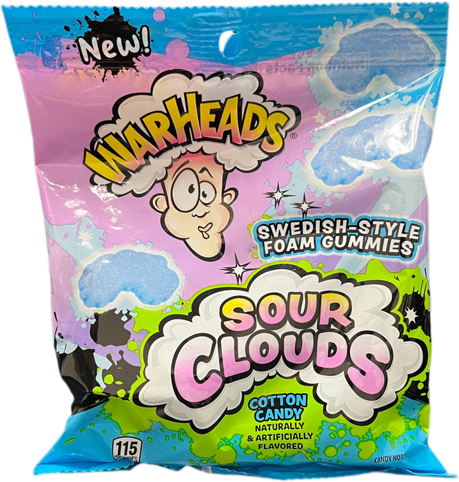 Warheads 4.5oz Bag Extreme Sour Clouds Cotton Candy