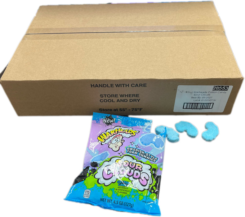 Warheads 4.5oz Bag Extreme Sour Clouds Cotton Candy