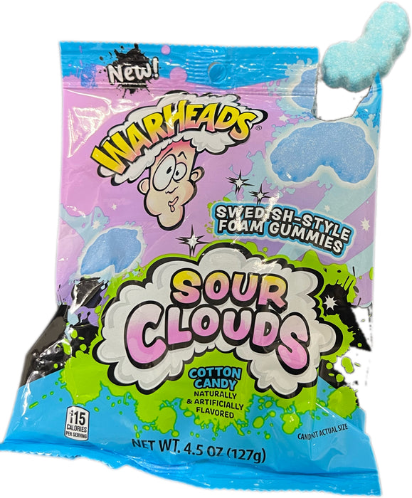 Warheads 4.5oz Bag Extreme Sour Clouds Cotton Candy