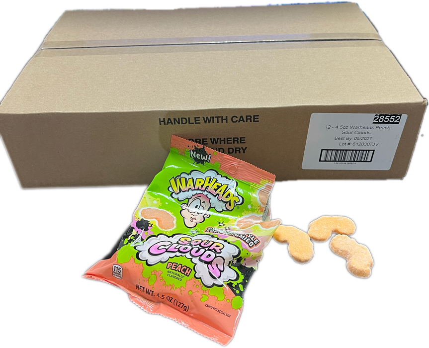 Warheads 4.5oz Bag Extreme Sour Clouds Peach