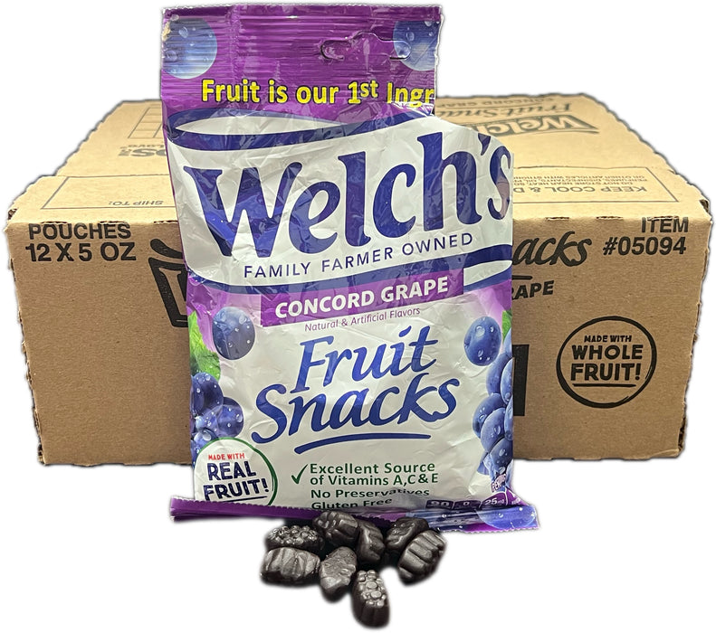 Welch's Fruit Snacks 5oz Bag Concord Grape