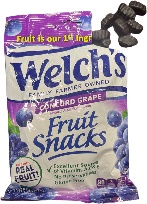 Welch's Fruit Snacks 5oz Bag Concord Grape