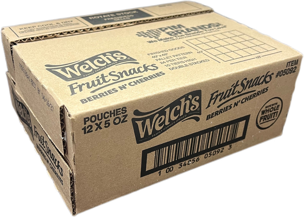 Welch's Fruit Snacks 5oz Bag Berries 'n Cherries