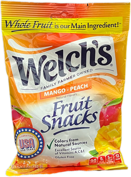 Welch's Fruit Snacks 5oz Bag Mango - Peach