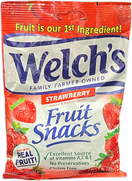 Welch's Fruit Snacks 5oz Bag Strawberry