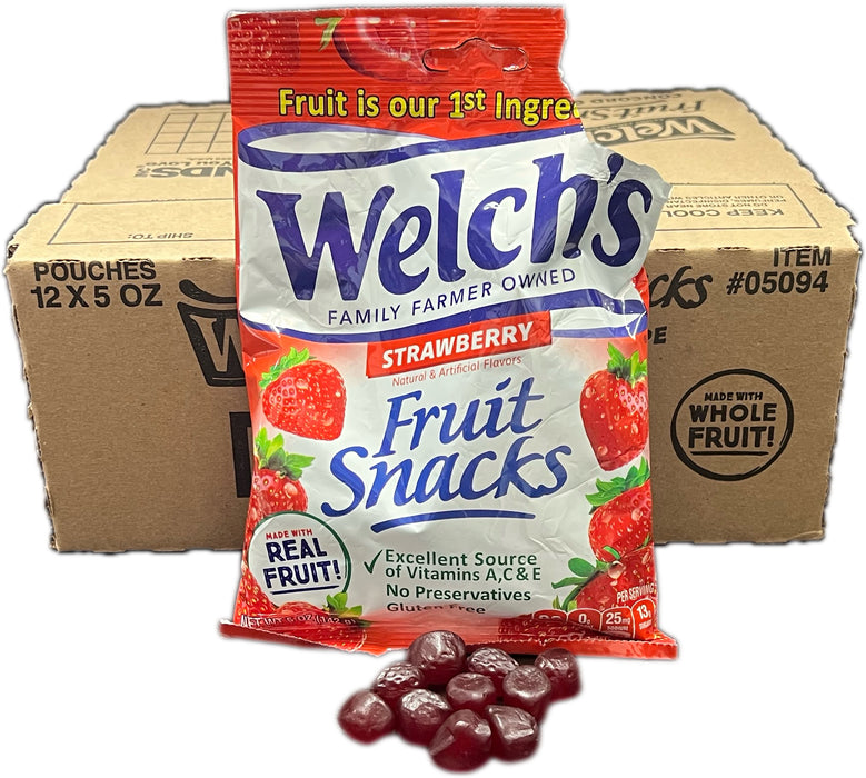 Welch's Fruit Snacks 5oz Bag Strawberry