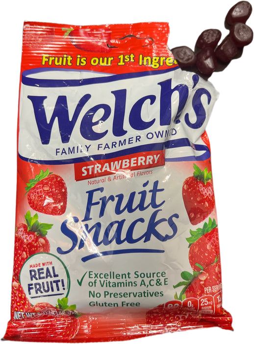 Welch's Fruit Snacks 5oz Bag Strawberry