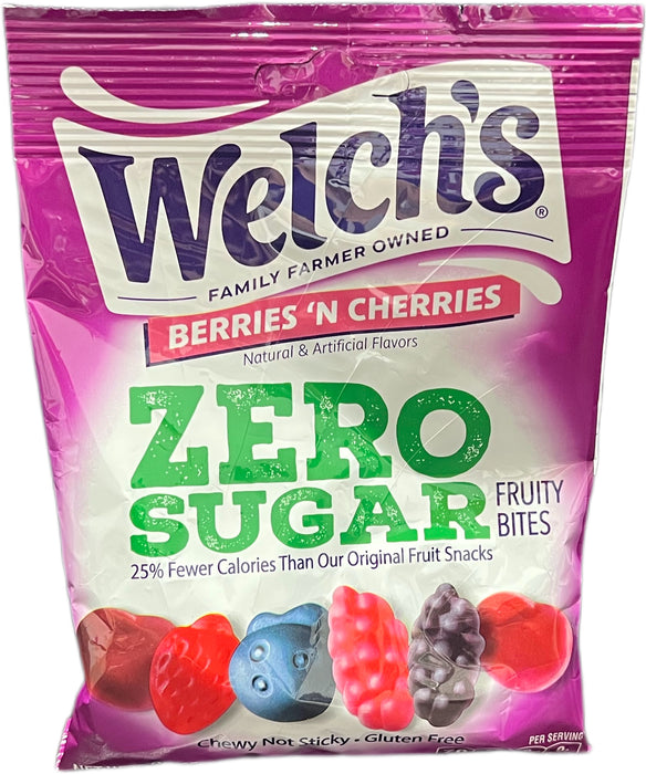Welch's Zero Sugar Fruity Bites 3oz Bag Berries 'n Cherries