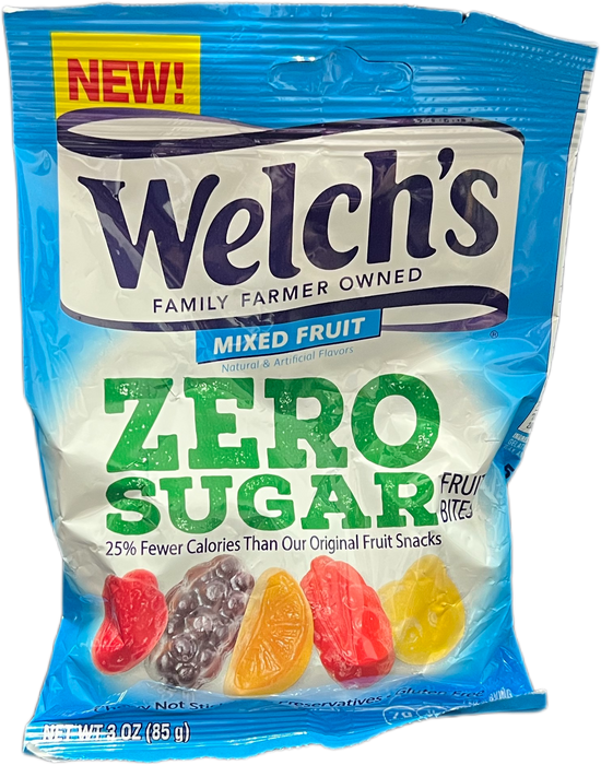 Welch's Zero Sugar Fruity Bites 3oz Bag Mixed Fruit