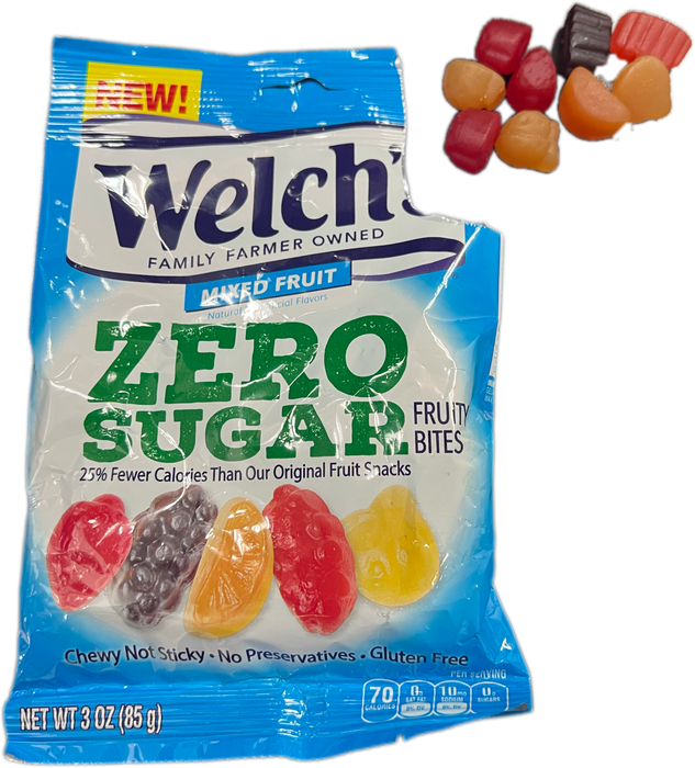Welch's Zero Sugar Fruity Bites 3oz Bag Mixed Fruit
