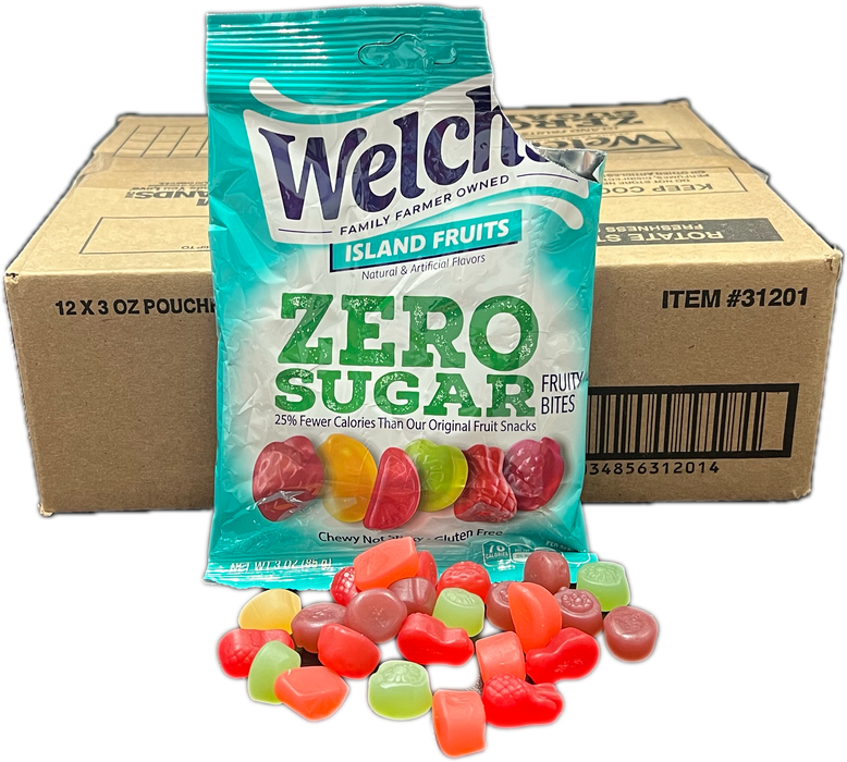 Welch's Zero Sugar Fruity Bites 3oz Bag Island Fruits