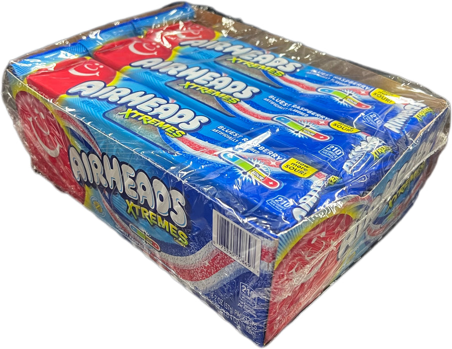 Airheads Xtreme Sour Belts 2oz Bluest Raspberry
