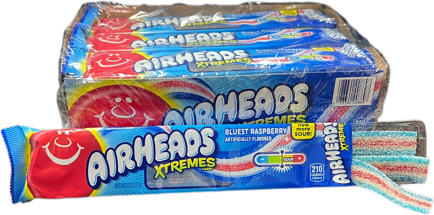 Airheads Xtreme Sour Belts 2oz Bluest Raspberry