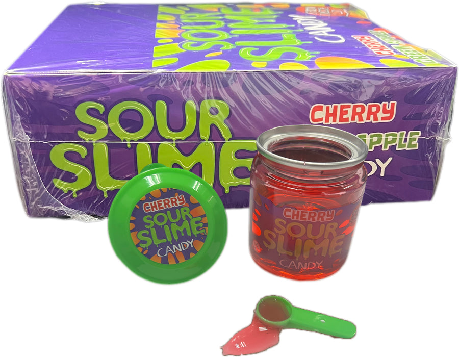 Sour Slime Candy 3.5oz Green Apple, Cherry