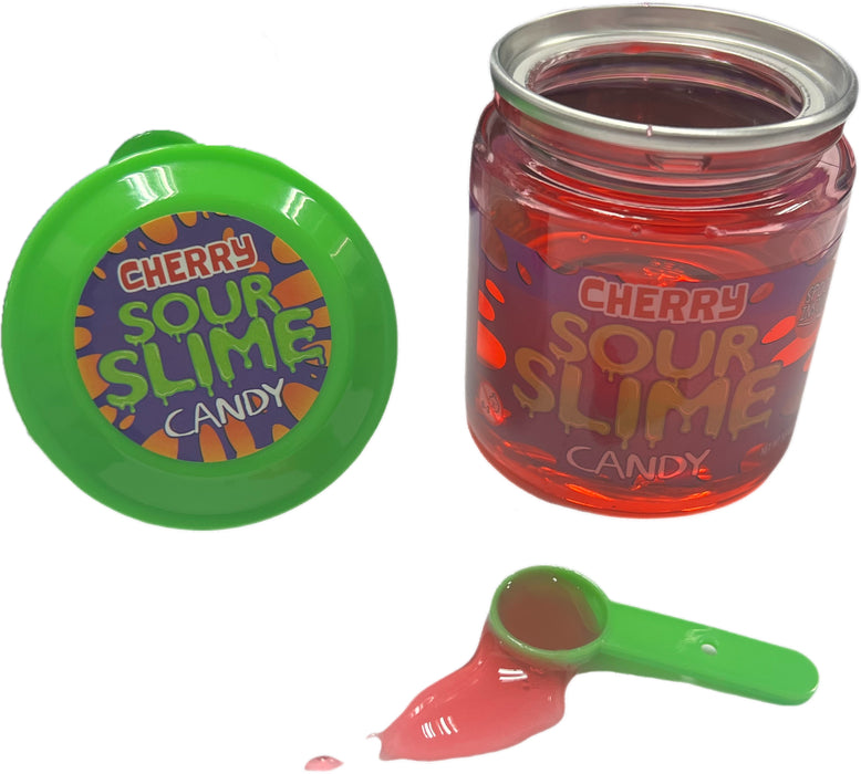Sour Slime Candy 3.5oz Green Apple, Cherry