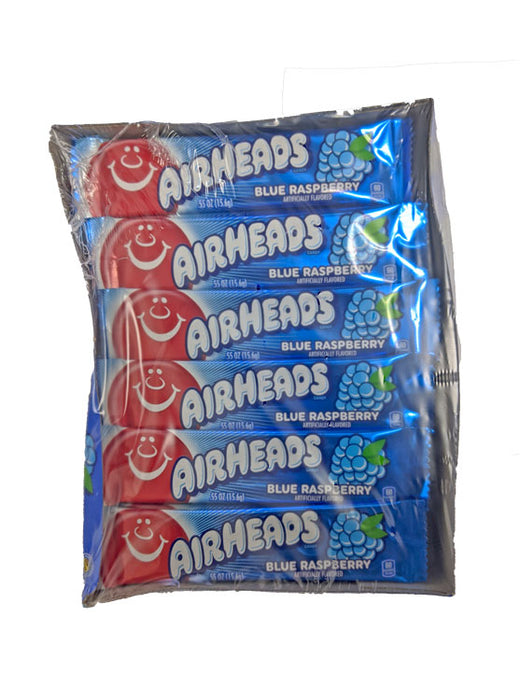 Airheads Blue Raspberry .55oz Bar or 36 Count Box — b.a. Sweetie Candy ...