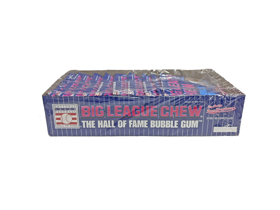 Big League Chew Rally Blue Raspberry Gum 2.12oz Pack or 12 Count Box