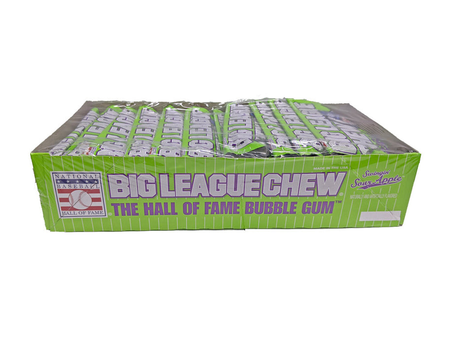 Big League Chew Swingin' Sour Apple Gum 2.12oz Pack or 12 Count Box