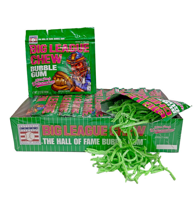 Big League Chew Wild Pitch Watermelon Gum 2.12oz Pack or 12 Count Box