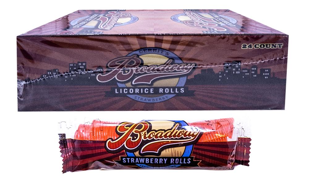 Broadway Strawberry Licroice 2oz Roll or 24 Count Box