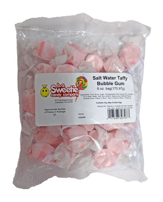 Salt Water Taffy Bubble Gum 6oz Bag