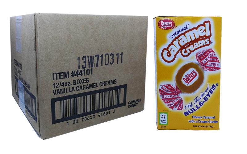 DISCONTINUED ITEM - Caramel Creams 3oz Theater Box or 12 Count Case
