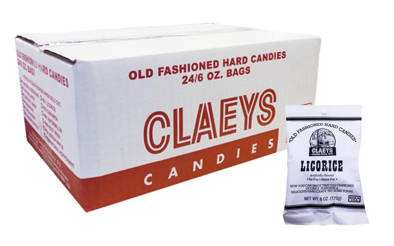 Claeys Candy Licorice 6oz Bag or 24 Count Box