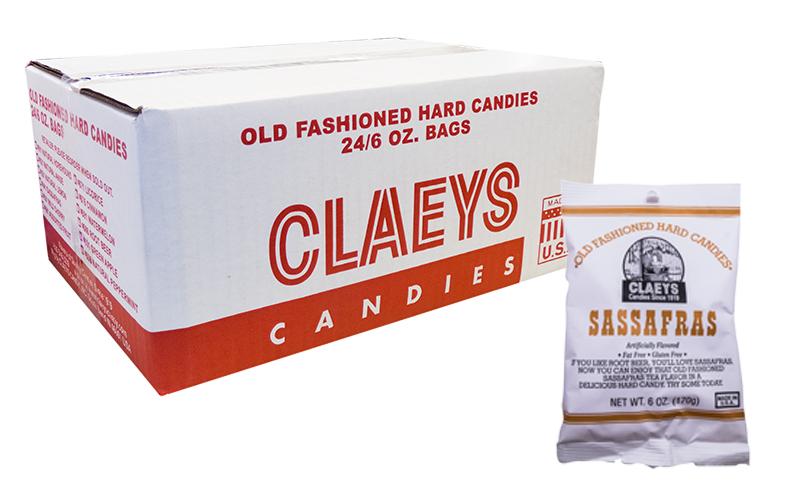 Claeys Candy Sassafras 6oz Bag or 24 Count Box